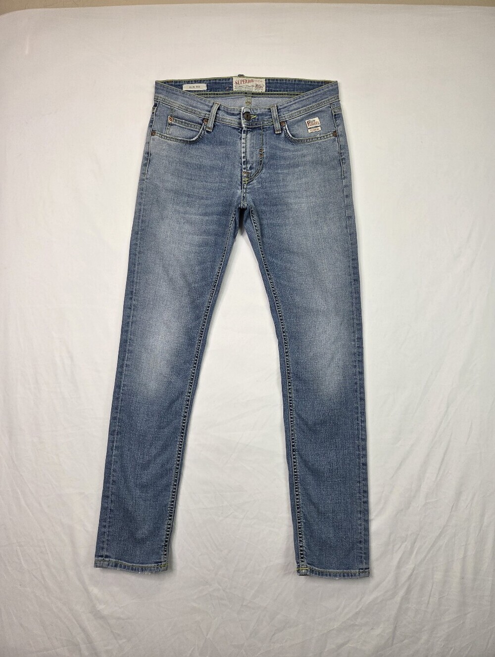 Roy Roger’s Superior Slim Fit Jeans Size 31 Made In Italy Light Wash Denim